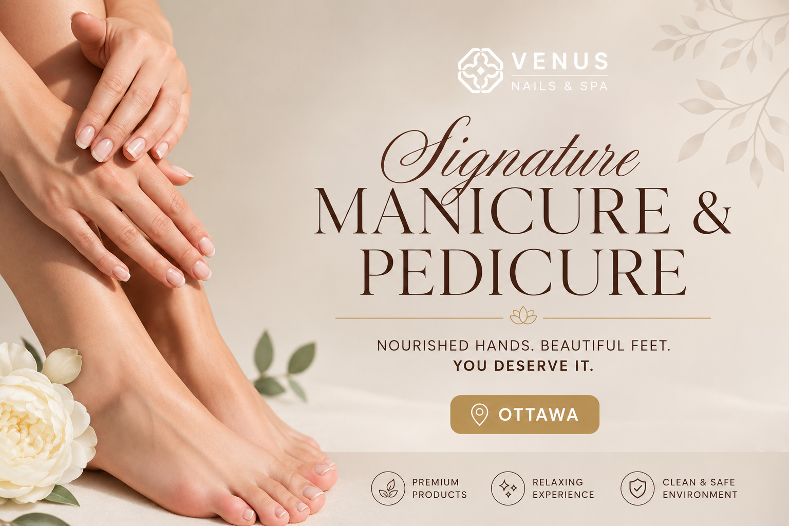 Manicure and Pedicure in Ottawa - Venus Nails & Spa