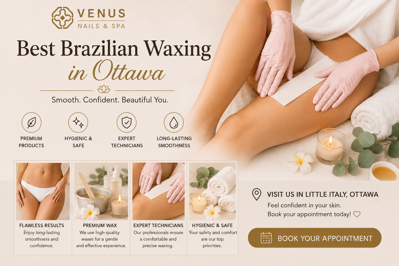 Brazilian Waxing in Ottawa Preston- Venus Nails & Spa