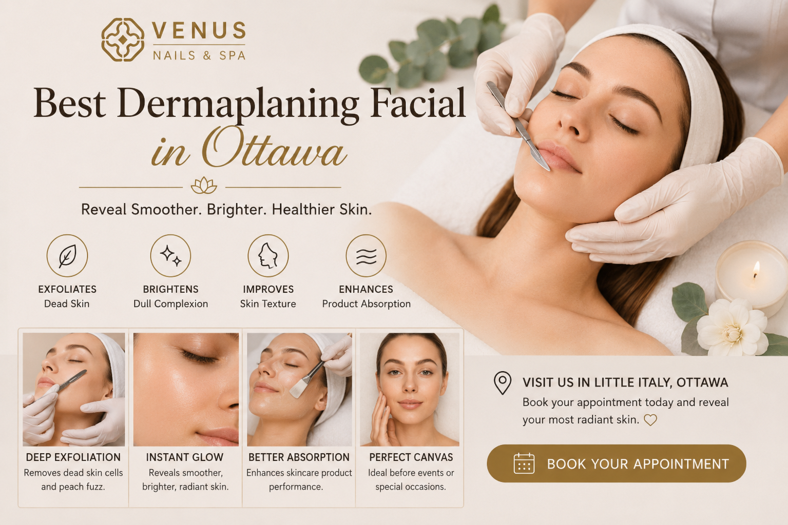 dermaplaning facial in ottawa venus nails & spa