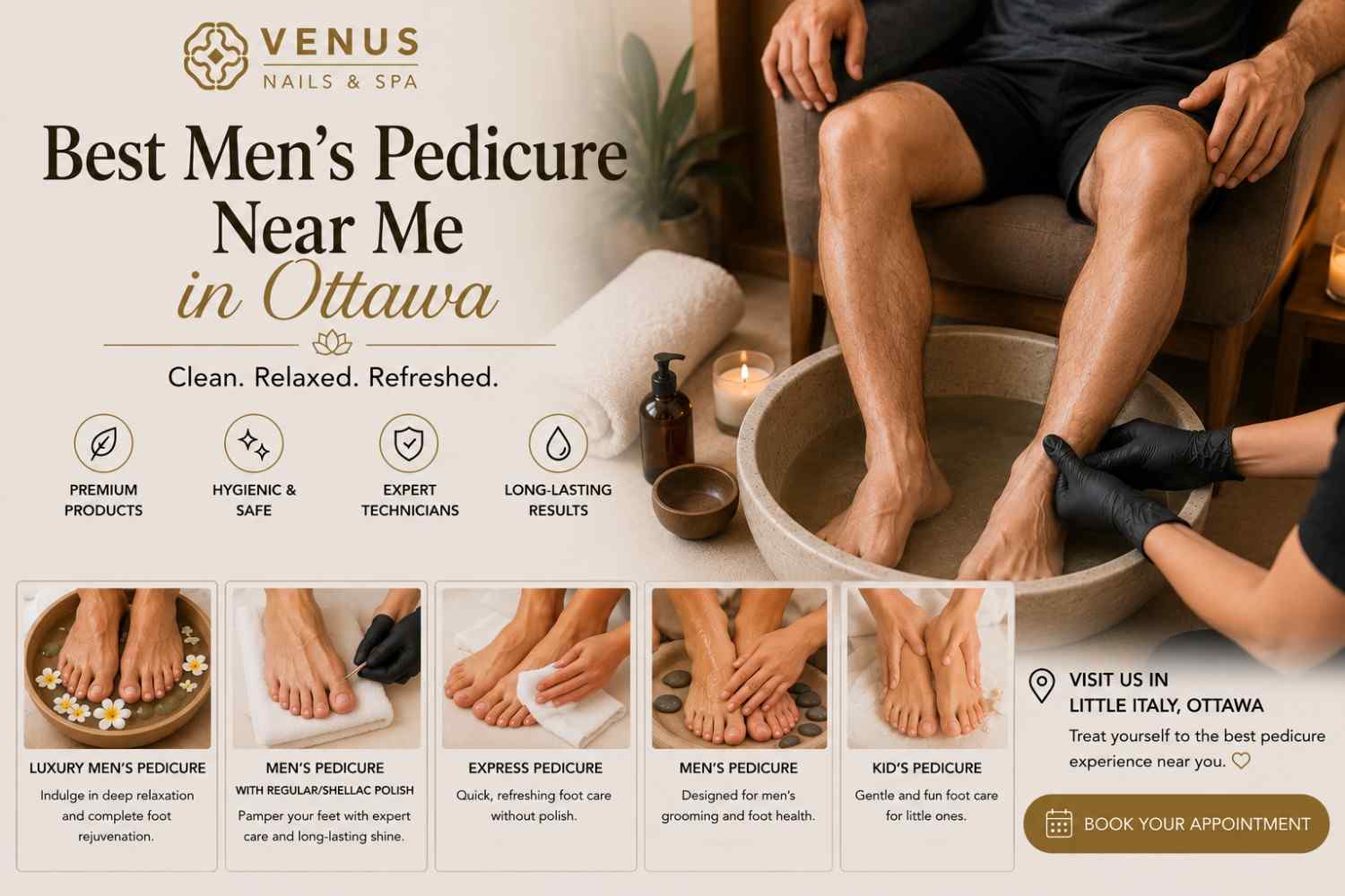 Men’s Pedicure Near Me in Ottawa