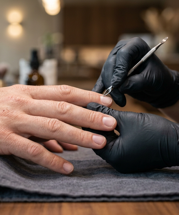 Men's Manicure process