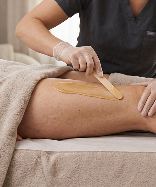 Half Leg Upper Waxing in Ottawa process